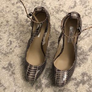 INC Ankle Strap Heels Snake Pattern